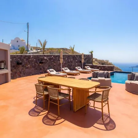 Glorious Santorini Villa Villa Imrahil 2 Bedrooms Breathtaking Sea View Villa Ormos Athinios
