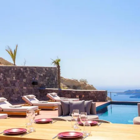 Glorious Santorini Villa Villa Imrahil 2 Bedrooms Breathtaking Sea View Villa